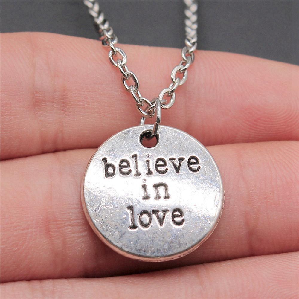 Necklace On The Neck 43cm Chain Round Tags Friendship Vintage Jewelry Supplies QN063