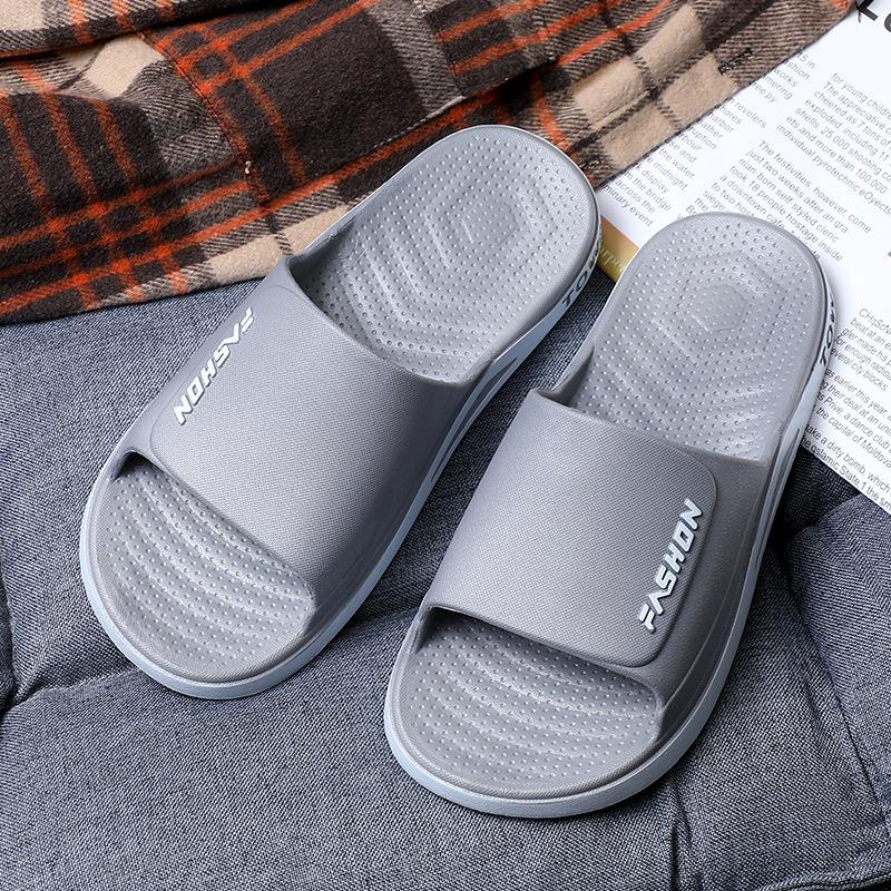 Men's slippers summer outerwear one-word thick-bottomed indoor dormitory sandals student fashion outdoor slippers