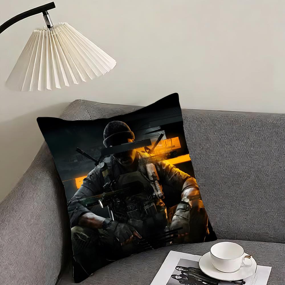 Игровой C-Call of D-Duty Black Ops Наволочка-подушка Плюшевая двусторонняя наволочка – Для автомобиля, дивана, спальни, идеальна в качестве подарка. 12x12Inch