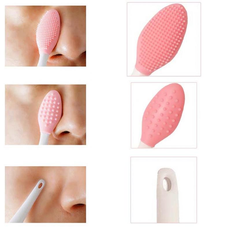 Double-sided Silicone Brush For Gentle Facial Cleansing And Circulation