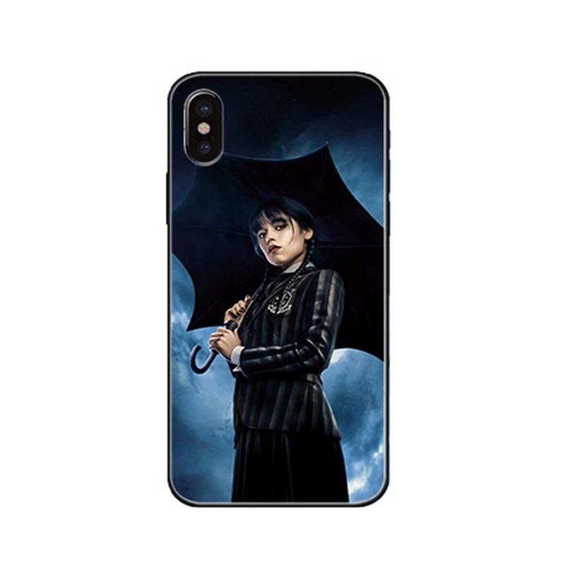 

Wednesday Addams Family Silicone Cover Full Protection For Iphone 12/12 Pro/12 Pro Max/13/13 Pro/13 Pro Max Umbrella,13