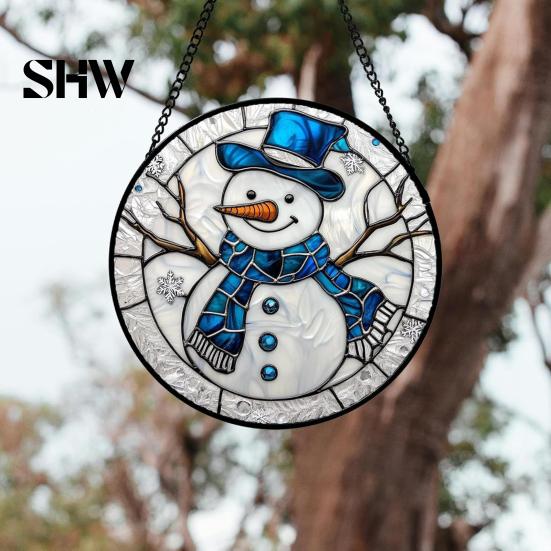Unique Wall Hanging Art Retro Halloween Pendant, Ghost/Bat/Spider Web/Pumpkin Head Print, Old School Horror Room Decor Vintage Acrylic Ornament