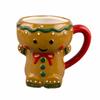European and American Creative Reverse Buckle Hand-painted Ceramic Santa Claus Water Cup Relief Christmas Decoration Cup