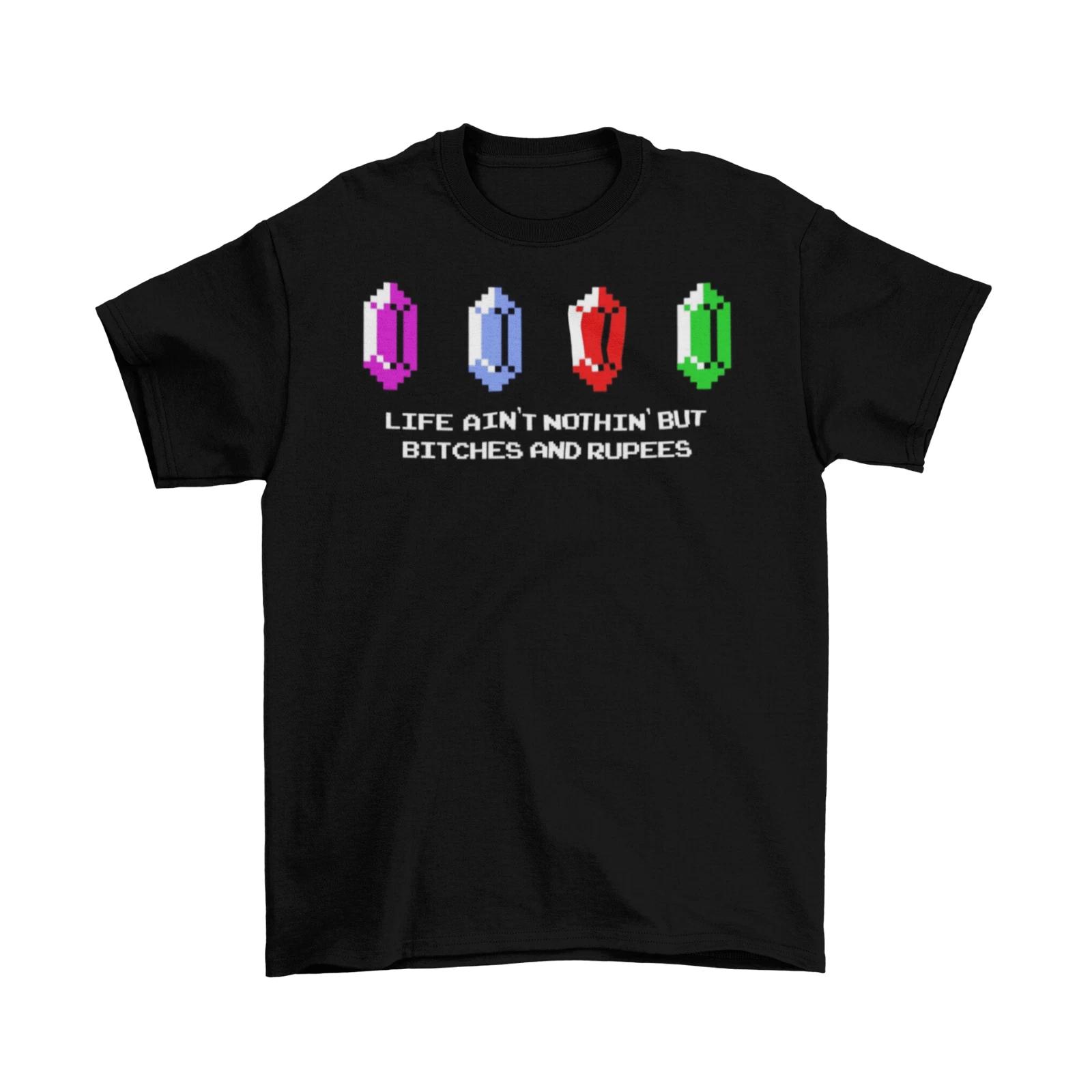 Zelda Bitches & Rupees T-Shirt Unisex Cotton Adult Funny Link Retro N64 New XXXL