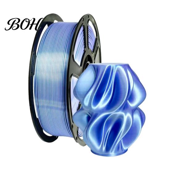 Satin Finish Multicolor Filament Silk PLA 3D Printer 1.75mm, 1kg Spool High Toughness FDM Accessories Filament, for Models Printing Strong