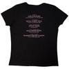 Camiseta com Estampa nas Costas David Gilmour Feminina/Senhora Luck & Strange Londres