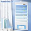 Wall Mounted File Organiser 6 Pocket Expandable Document Case Letter Size Folding Sorting Bag for School Office Supplies