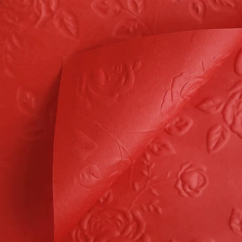 10pcs 58*58cm Art Paper Waterproof Flower Waterproof 3D Relief Art Paper Flower Valentine's Day Gift Packaging Kraft Papers Flower Shops Materials
