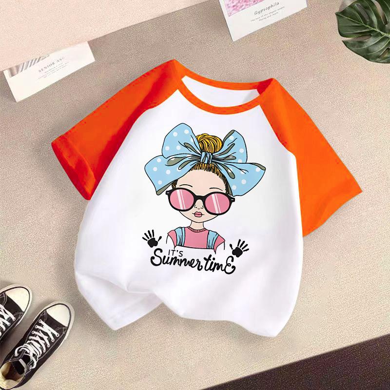 Children's Casual Short-sleeved T-shirt - Summer Girls' Fashion Top