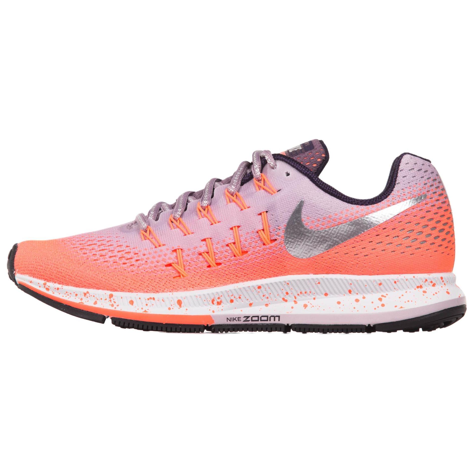 

Nike Air Zoom Pegasus 33 Shield Plum Fog Women Sneakers Pink Bright-Mango-Purple-Shade-Metallic-Silver 849567-500 35.5