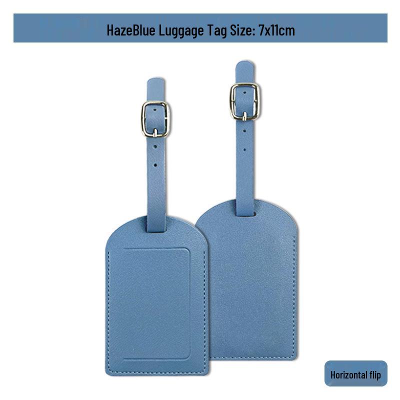 Thickened PU Leather Luggage Tag with Signature Card and Anti-Lost Features