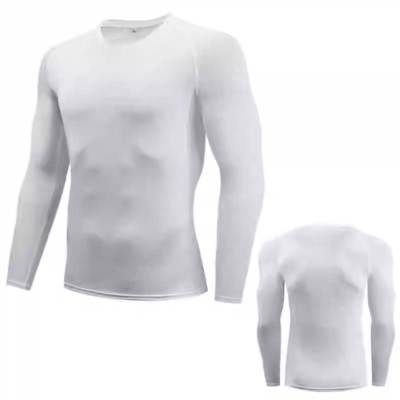 Herren Herbst/Winter Basketball Langarm Fitness Tights - Atmungsaktive, Hochelastische Basisschicht zum Laufen und für Sport