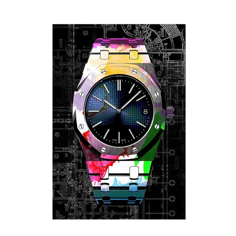 Fashion Watch Canvas Paintings Poster and Printing Modern Graffiti Art Wall Pictures for Living Room Home Decoration Cuadros