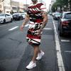 Summer men's casual 3D knife printed T-shirt set fashionable  creative O-neck T-shirt+shorts outdoor trendy sportswear