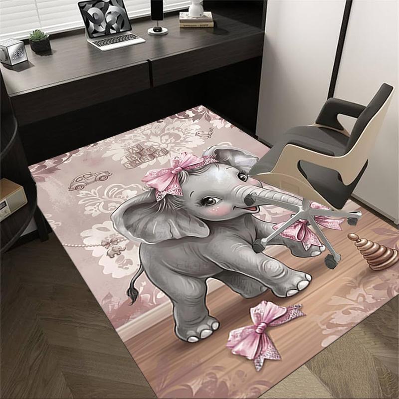 

1PC Elephant Bow Non-Slip Floor carpet, Office, family, bedroom, Studio - Large Area Rug, Vibrant Colors-C0460 60cm by 90cm