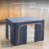 Large Folding Fabric Storage Box, Oxford Cloth Closet Organizer with Lid, Visible View Panel for