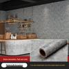 Gray Waterproof Self-Adhesive Wallpaper for Bedroom, Living Room, Dorm, or Shop Decor.