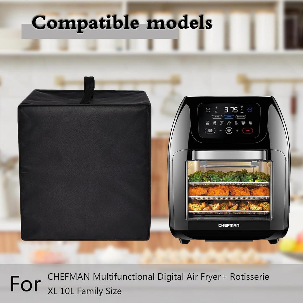 Air Fryer Cover Heavy Duty Heat-resistant Waterproof Dust Protective Case Compatible with CHEFMAN Multifunctional Digital Air Fryer 10L Family Size