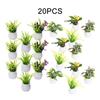 Miniature Flower Pot Garden Accessories 20PCS Dollhouse Plant Model for Toy House Photography Props and DIY Crafts
