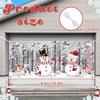 Impressive 7' x 16' Christmas Garage Banner - Snowflakes & Snowmen Decoration