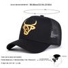 Men Bull Head Embroidered Baseball Cap Mesh Hat Outdoor Adjustable Sunscreen Leisure Hat Spring Autumn Travel Tourism Beach Vacation
