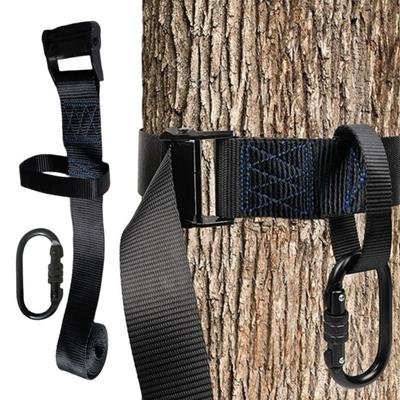 Tree Stand Hunting Harness with Carabiner Adjustable Heavy Duty Quick-Connect Treestand Belt Safety Strap Hunting Gear Equipment Accessories