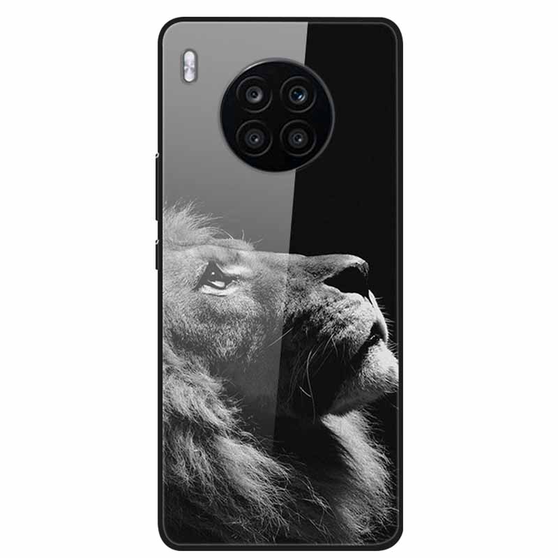 Tempered Glass Cases For Honor 50 Lite Covers Protective Fashion Hard Back Cover for Huawei Honor 50 Lite Phone Cases 50Lite Bag