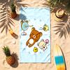 Rilakkuma (14) Tema Plaj Havlusu Kum Tutmaz Yumuşak Ve Rahat Havuz Kamp Yoga Ve Dalış İçin Uygun Bir Seyahat