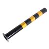 Safety Bollard Post 29.5in Height 3in Diameter Cold Rolled Steel Parking Barrier Pipe Black and Yellow