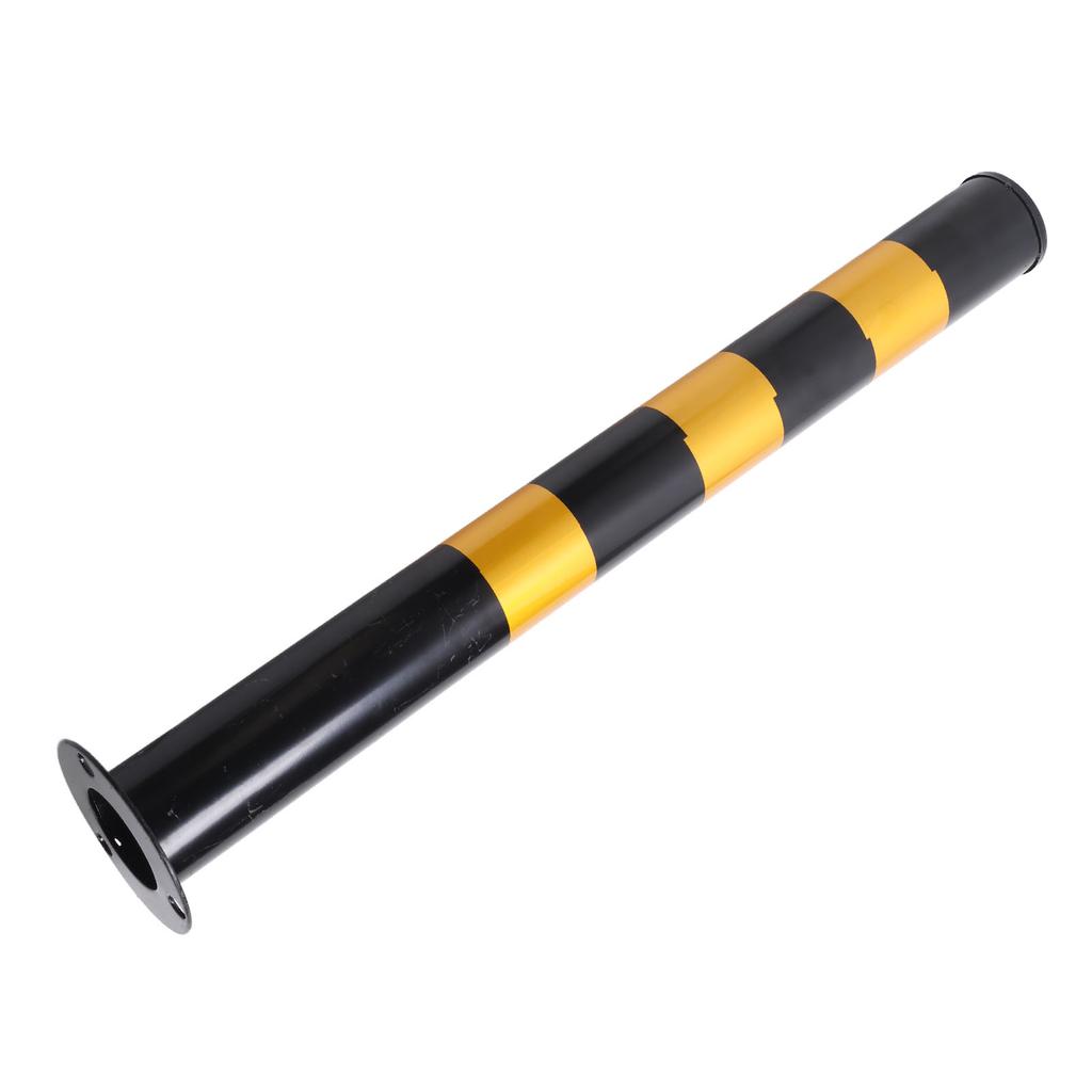 Safety Bollard Post 29.5in Height 3in Diameter Cold Rolled Steel Parking Barrier Pipe Black and Yellow