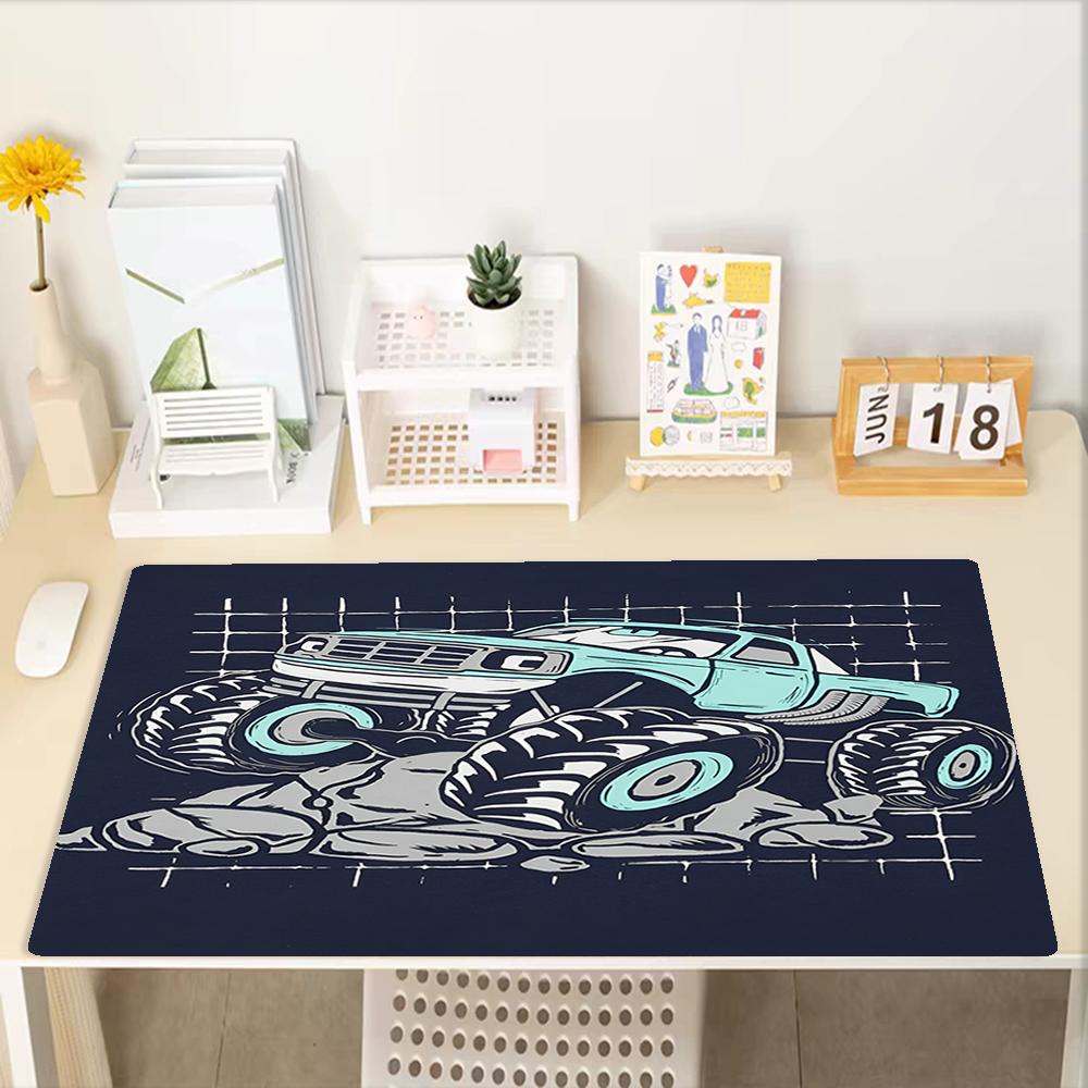 Tappetino Mouse Tema Camion, Base in Gomma Antiscivolo, Multifunzionale per Ufficio e Casa, Perfetto per la Personalizzazione dello Spazio di Lavoro.