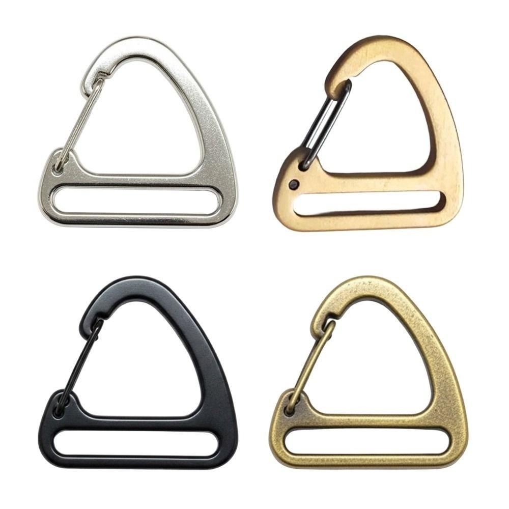 Alloy Spring Quickdraws Clip 32mm Keychain Belt Buckles Triangle Carabiner Outdoor Tool