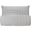 COMFORT BULTEX 3-seater BZ Bench - Black and White Fabric - Made In France - L 142 X D 101 Cm - BECCI