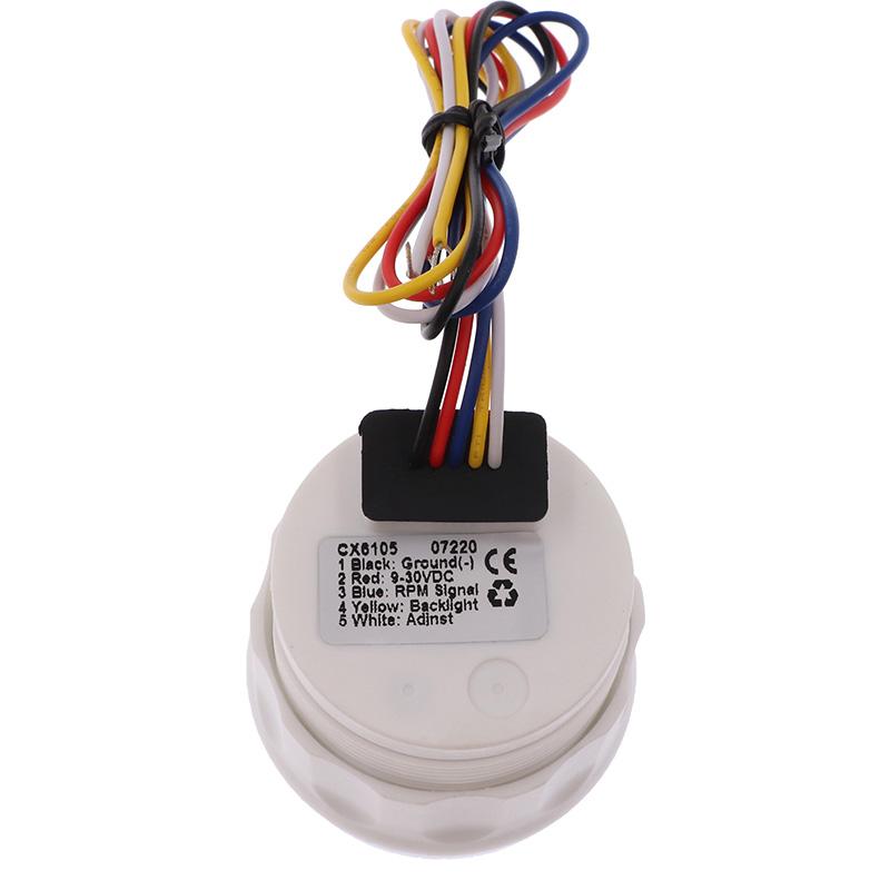 Universal 52mm Tachometer 4000 RPM Marine Tacho Meter with LCD Hourmeter With Red Backlight For Car Boat Yacht RV