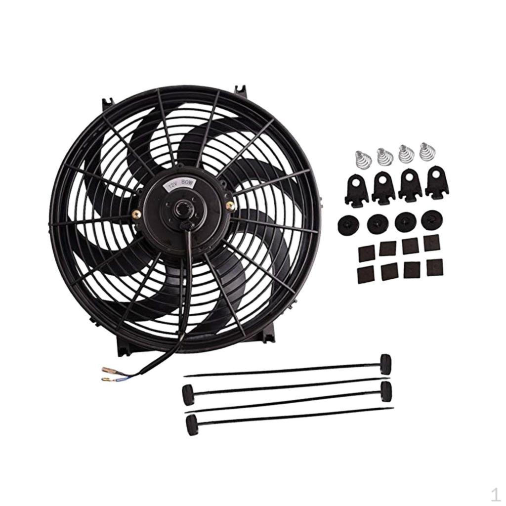 

Universal 14 Curved Electric Engine Cooling Fan with Mounting Kits