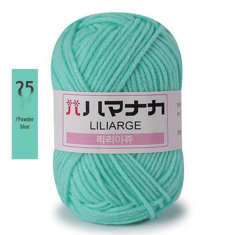 4-ply 25g Milk Cotton for Diverse Knitting Projects, Available In Bright Colors.