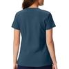 Women’s Short Sleeve V Neck Scrub Top with Cross Neckline and Two Front Pockets for Uniforms