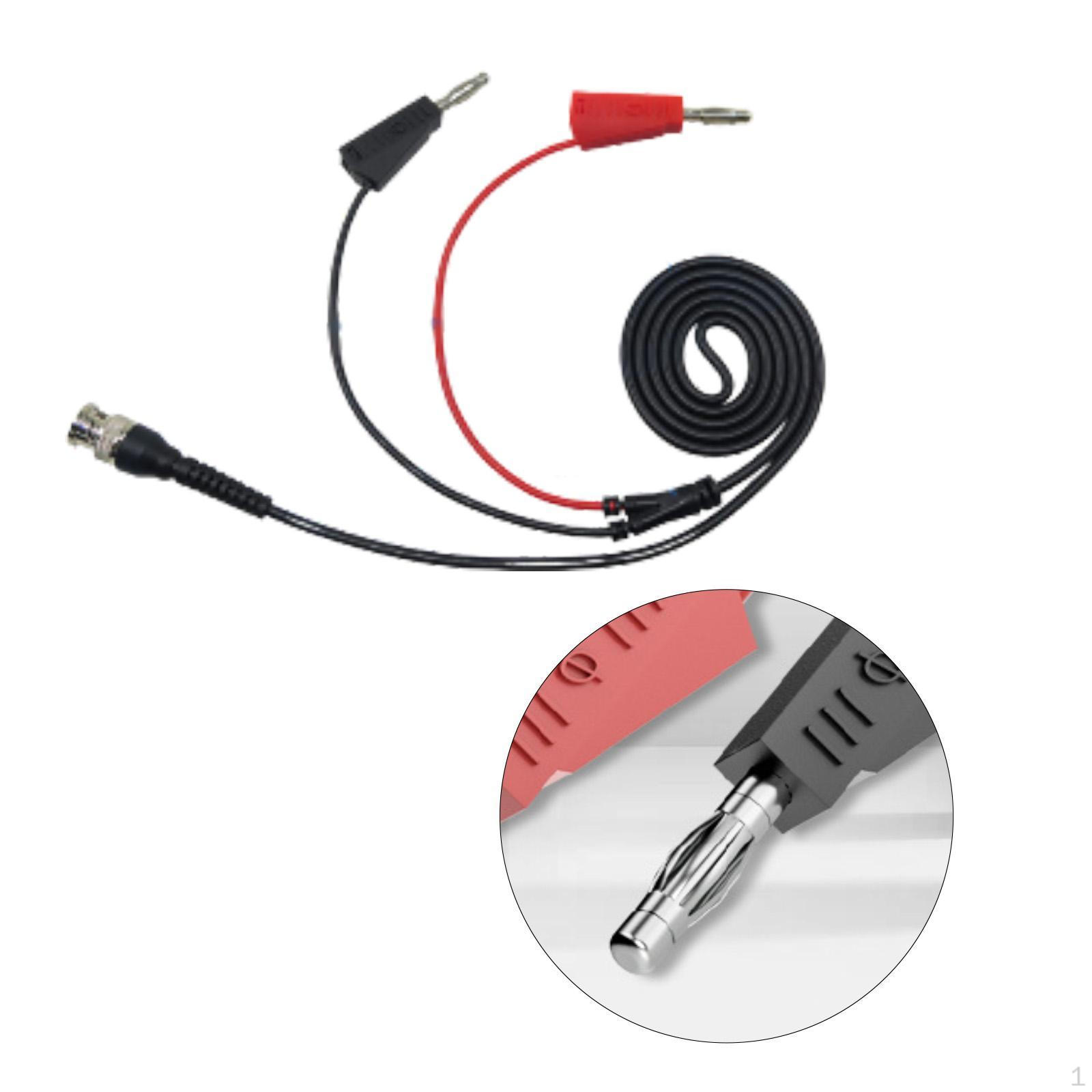 

BNC to Double 4mm Banana Plug Test Cable 120cm Line Signals Probes Leads