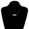 Europe, America, adjustable black leather rope imitation pearl necklace, women's fashionable and elegant handmade short necklace