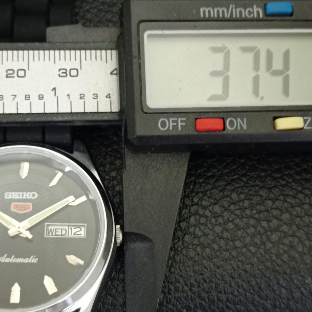 REFURBISHED SEIKO 5 AUTOMATIC 6309A JAPAN MENS VINTAGE BLACK WATCH a701730-5 R206c-a701730