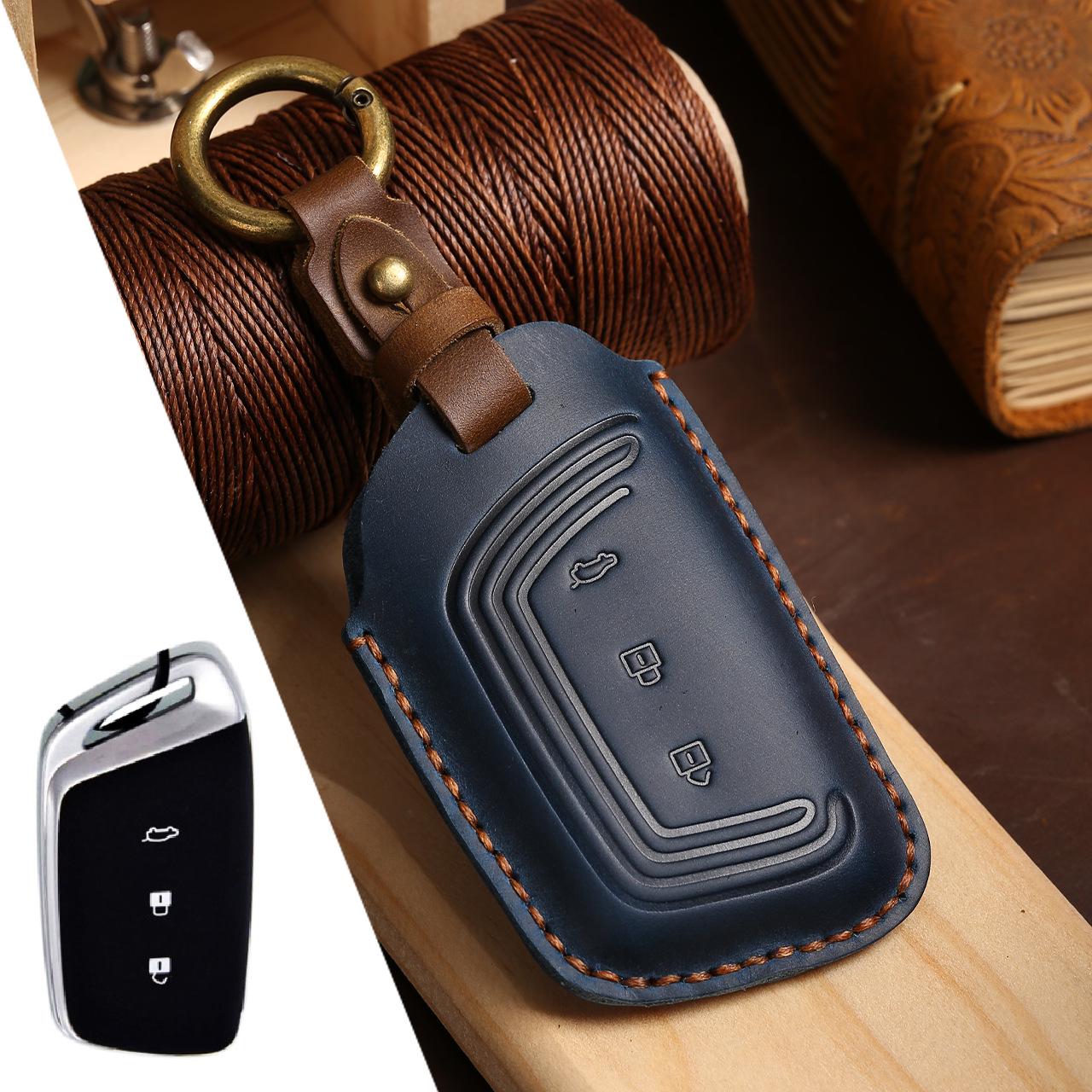 

Baojun Key Case: Premium Full-Wrap Protection for RC6/RM5/RS3/RS5 Remote синий