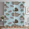 Kitchen Curtains for Camera Pusheens Tulle for Bedroom Blackout Curtain Modern Living Room Curtains 2 Pieces Partition Shades