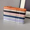 For Magsafe Magnetic Solid Color Matte Soft Border PU Leather Phone Case For 17 Pro Max 15 14 13 12 16 Pro Max Back Cover