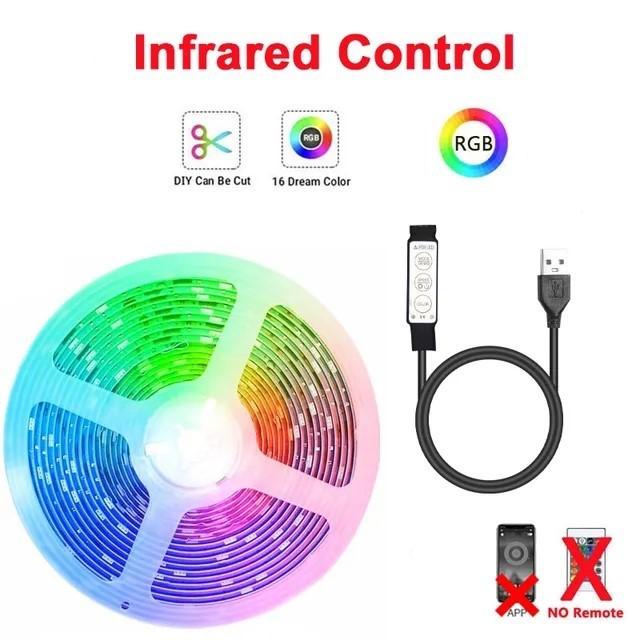 5050 RGB LED Self-Adhesive USB TV Backlight Strip, 5V Low Voltage Atmosphere Light Set