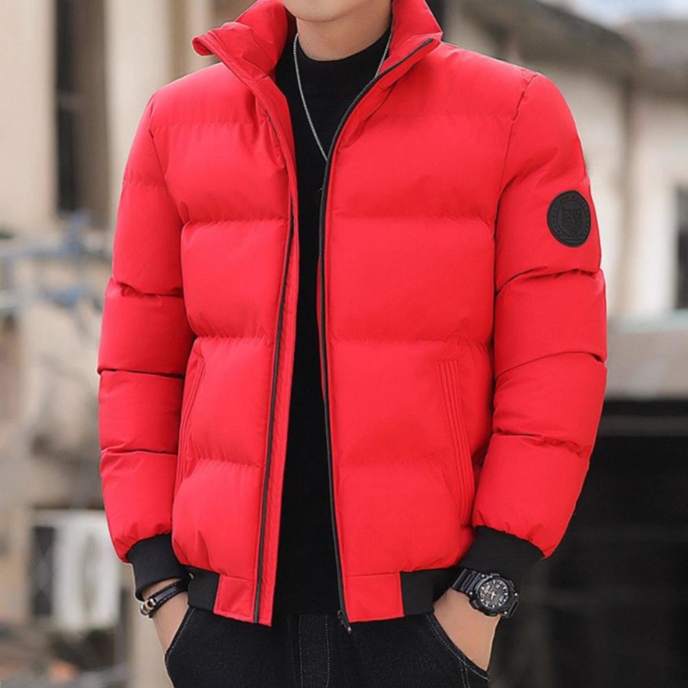 Men's Classic Winter Jacket with Stand Collar, Warm, Casual and Stylish