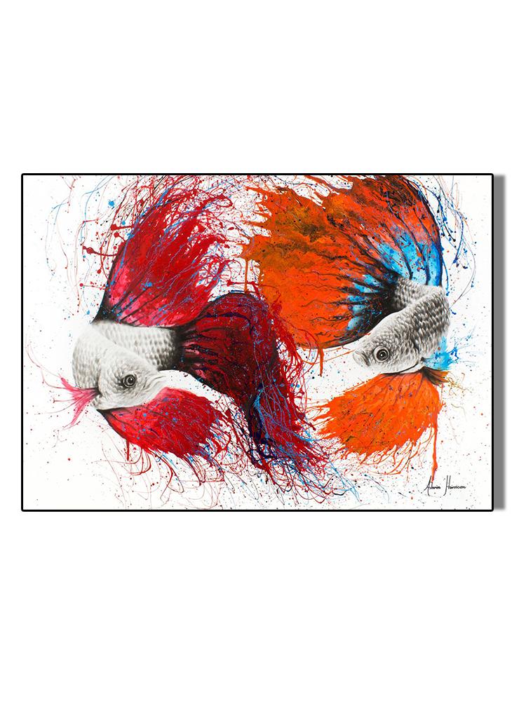 Abstract Ocean Animals Posters Canvas Painting Dancing Marlin Dolphin Fish Wall Picture Minimalist Print Livinig Room Home Decor