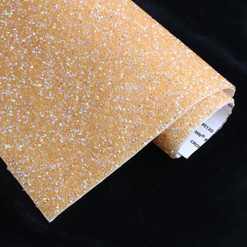 VC 20*24cm *40 Self-Adhesive Glass 3D Eco-Friendly Rhinestone Flatback 14 Facets Strip Sticker DIY Accessories Phone