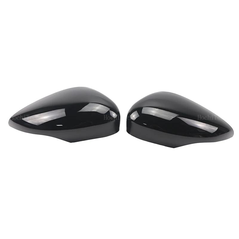 High Quality Replacement Carbon Fiber Pattern or Black Rearview Side Mirror Cover Caps for Ford Fiesta MK7 2008-2019