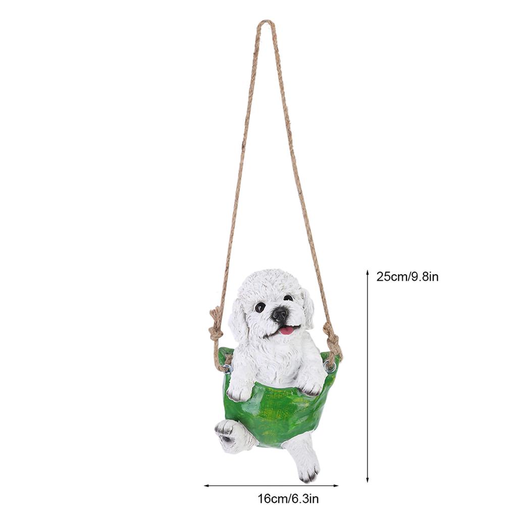 High Simulation Resin Garden Landscape Animal Swing Dog Lawn Figurine Decoration Craft