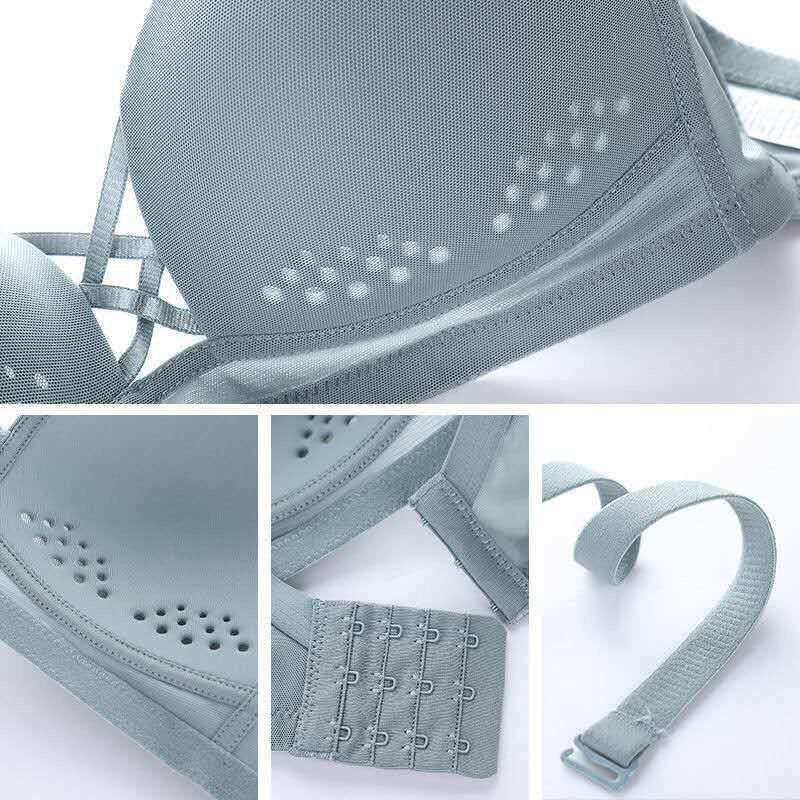 Transpirable Cómodo Sección Delgada De La Ropa Interior Senos Pequeños Reunidos Para Recoger Los Senos Sujetador De Encaje Sin Anillo De Acero Sujetador Deportivo Mujer